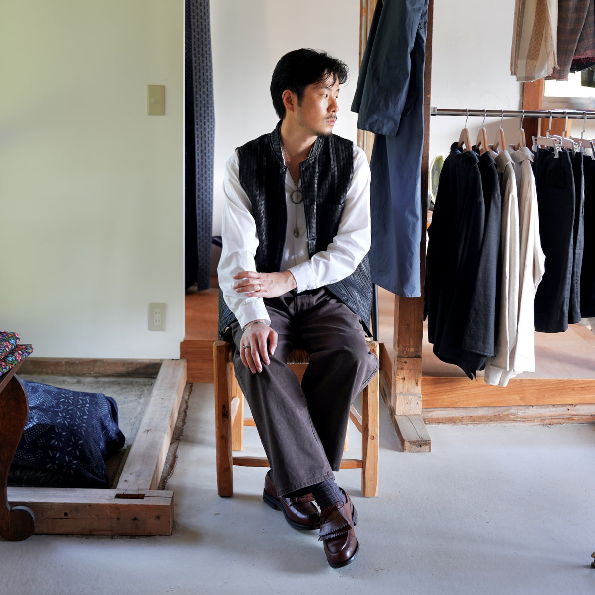 KARDO × éhn /  Exclusive “LEO” VEST - BLACK・BROWN