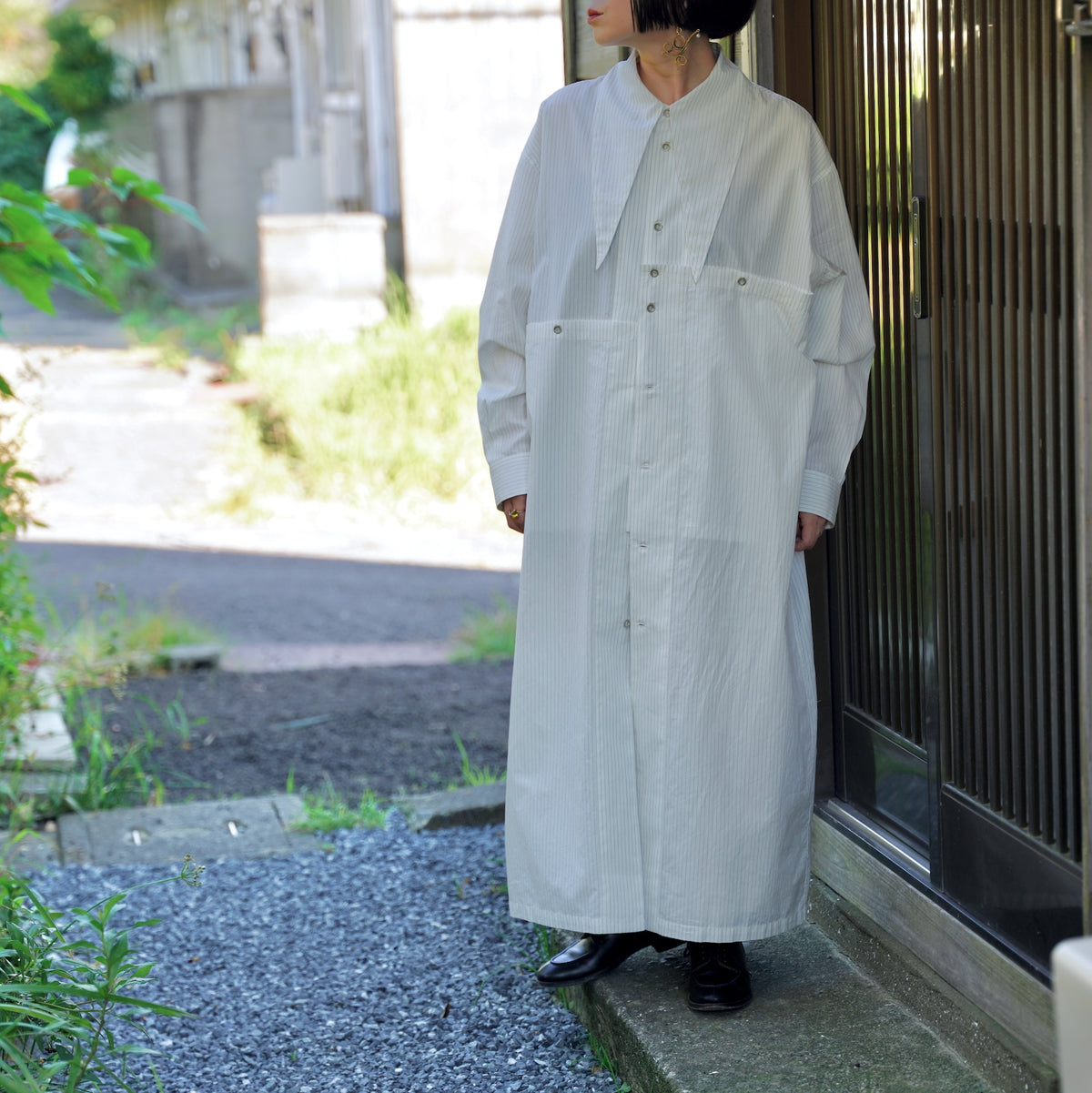 Nomàt /Tie Dress ［Silk Cotton Stripe］
