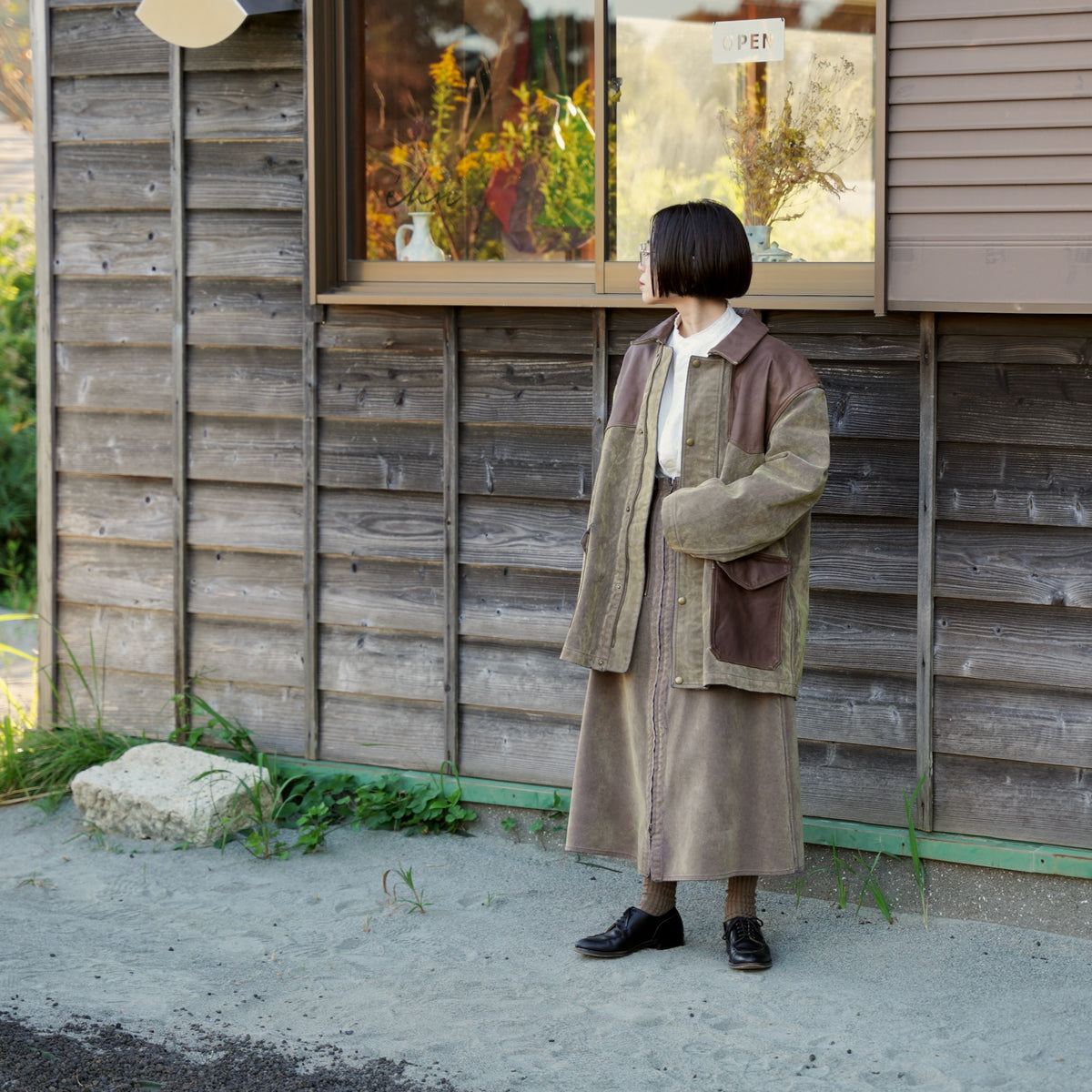 Nomàt /  Utility JK［Mongolian Lether and Flocky Denim］