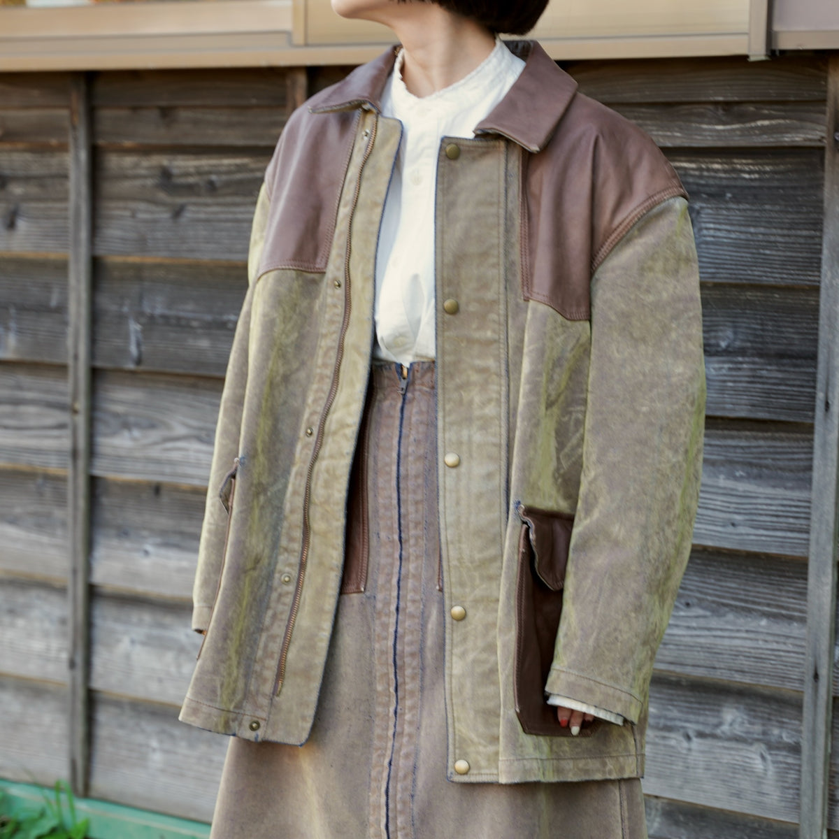 Nomàt /  Utility JK［Mongolian Lether and Flocky Denim］