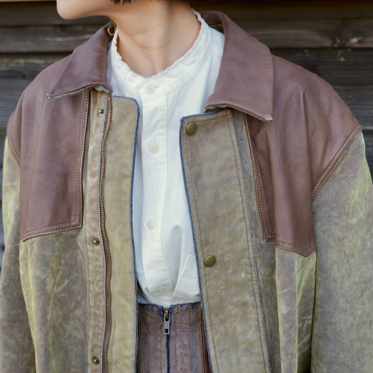 Nomàt /  Utility JK［Mongolian Lether and Flocky Denim］