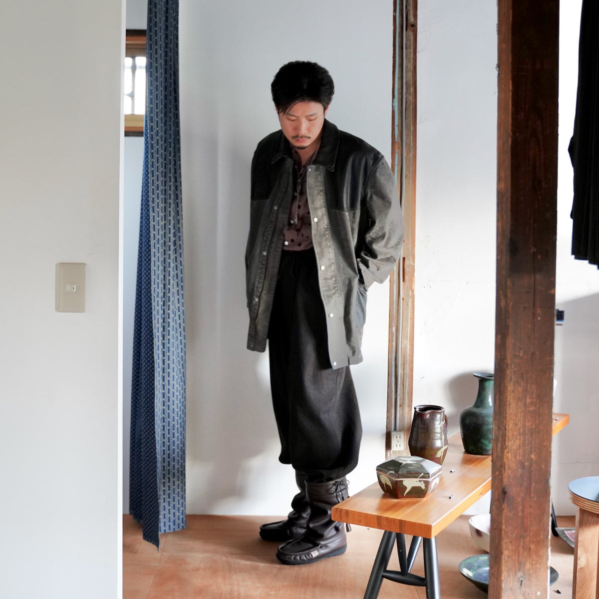 Nomàt /  Utility JK［Mongolian Lether and Flocky Denim］