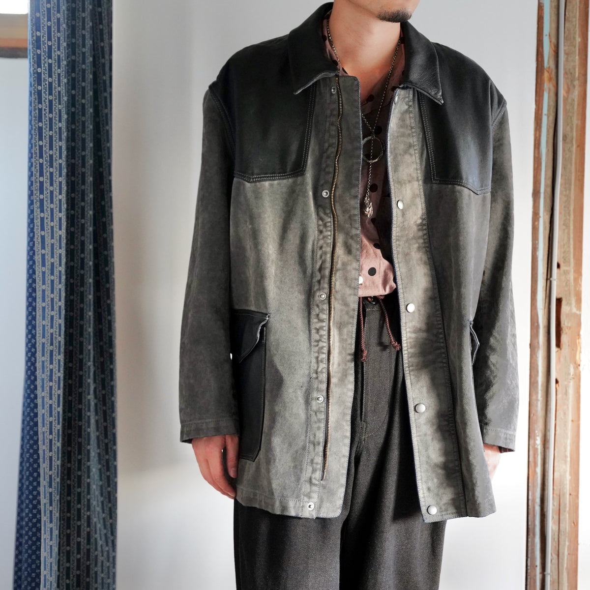 Nomàt /  Utility JK［Mongolian Lether and Flocky Denim］