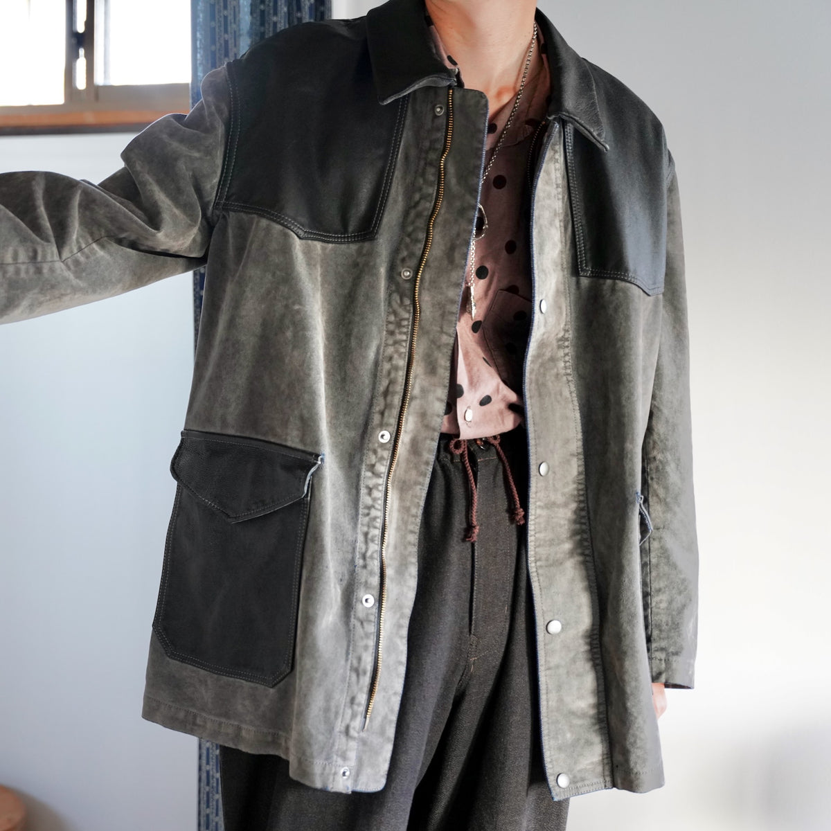 Nomàt /  Utility JK［Mongolian Lether and Flocky Denim］