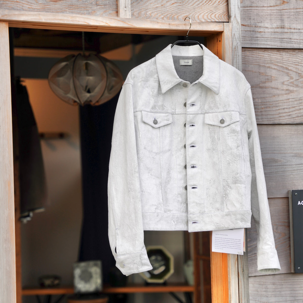 Nomàt / Denim Mini Jacket ［White Hand paint］
