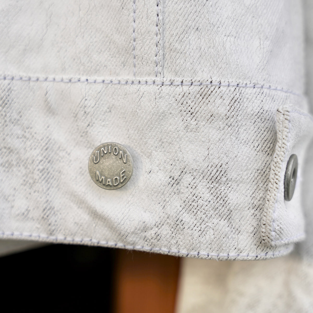 Nomàt / Denim Mini Jacket ［White Hand paint］