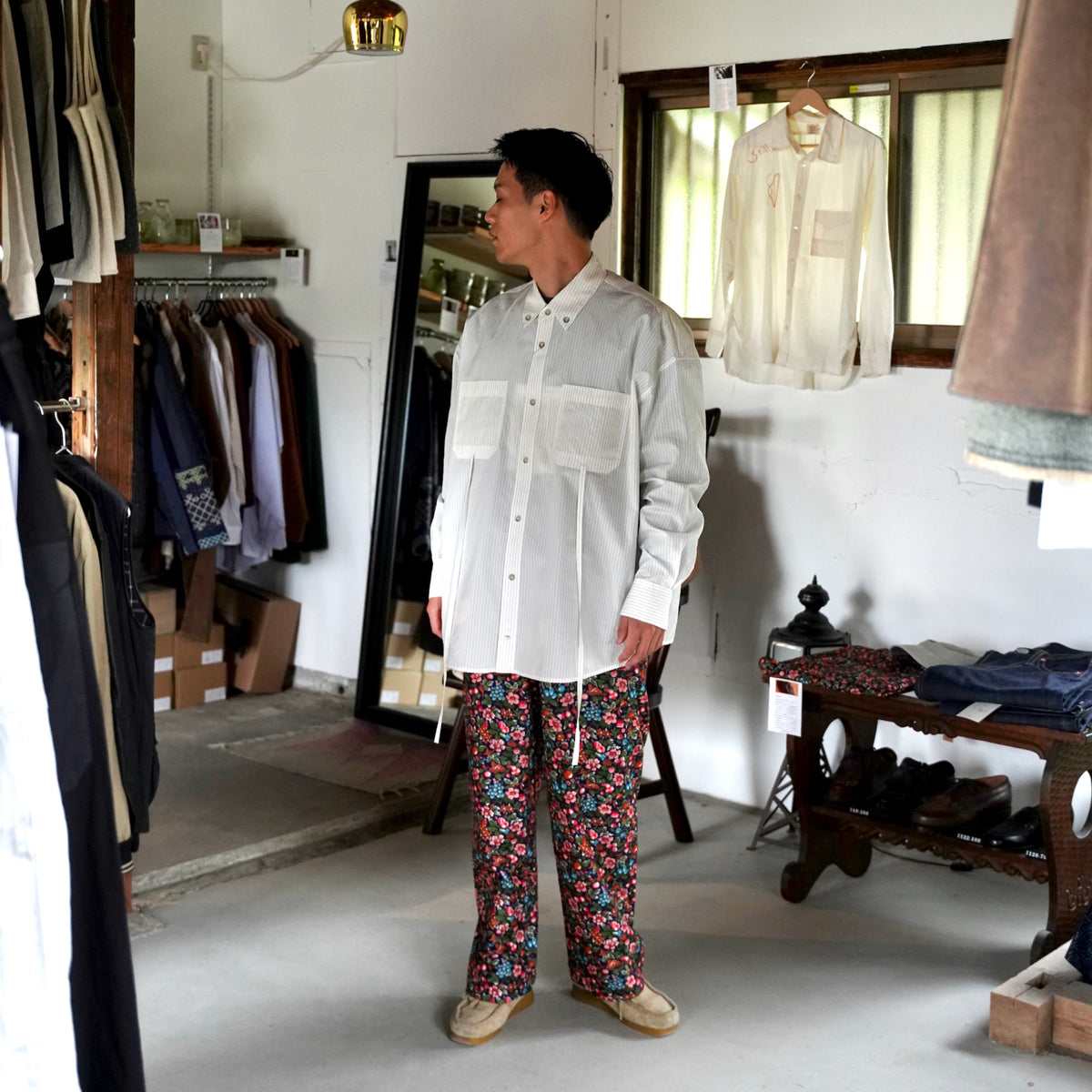 Nomàt /Tie Shirt ［Silk Cotton Stripe］