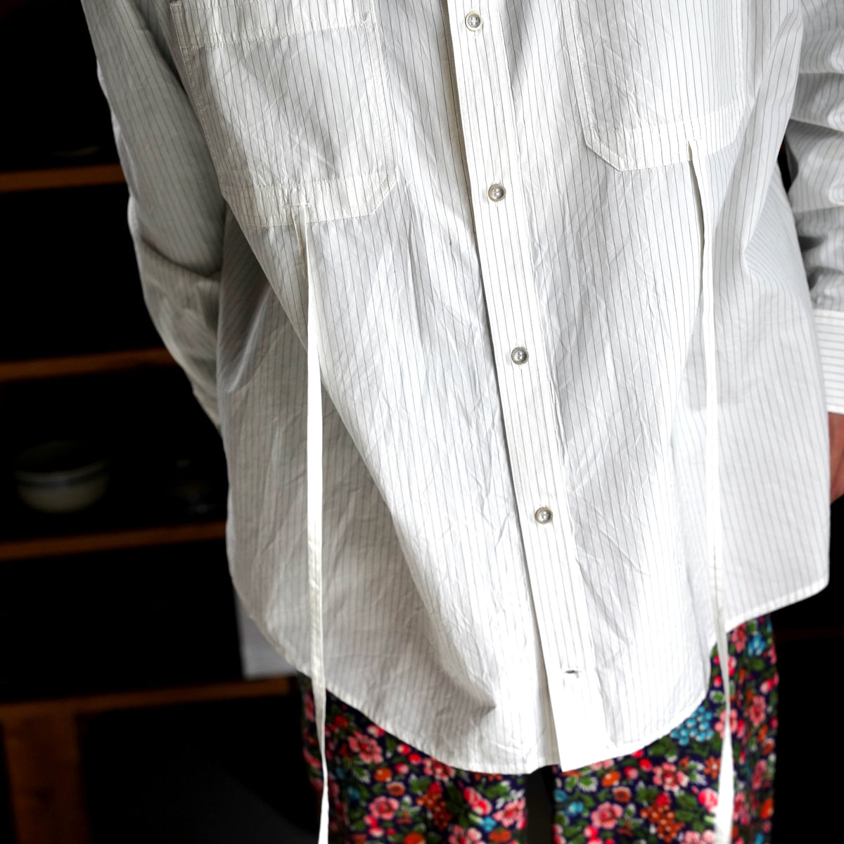 Nomàt /Tie Shirt ［Silk Cotton Stripe］