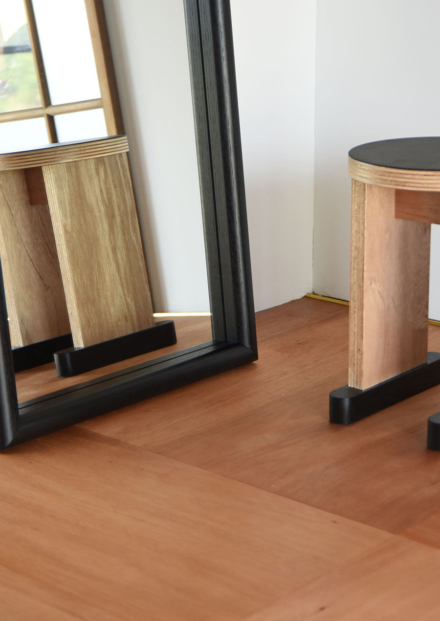 【Made to Order】éhn original /   Full Length Mirror 半円  in Black  1800×600