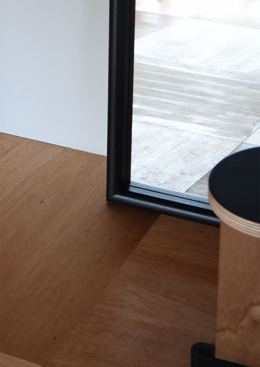 【Made to Order】éhn original /   Full Length Mirror 半円  in Black  1800×600